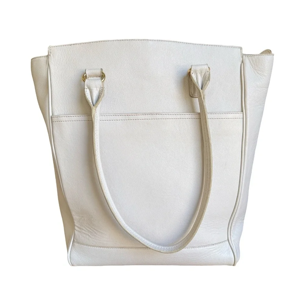 Banana Republic White Dianne Tote Leather